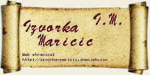 Izvorka Maričić vizit kartica